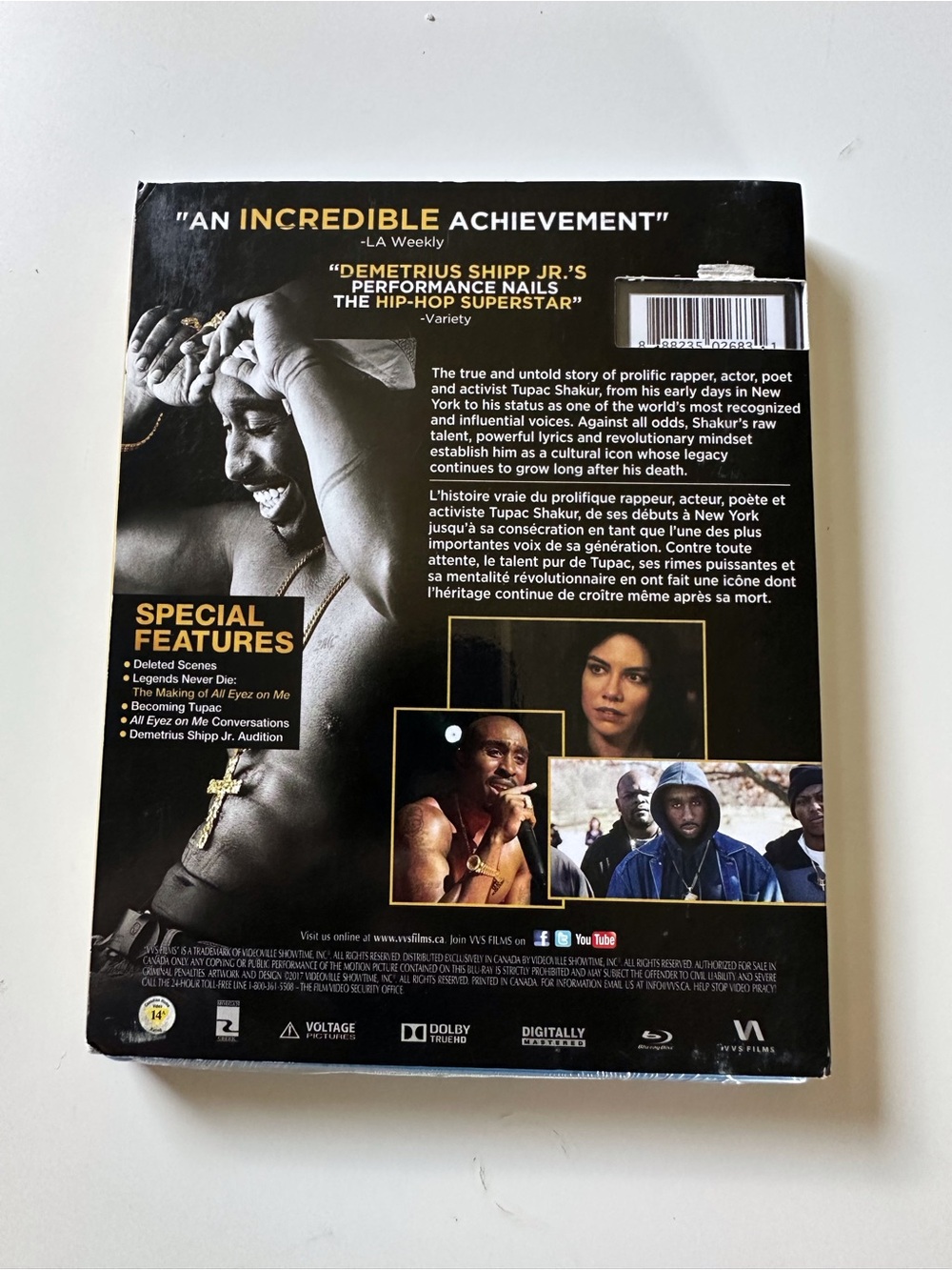 All Eyez On Me w/ Slipcover (Blu-ray, 2017) Demetrius Shipp Jr. - Picture 3 of 4